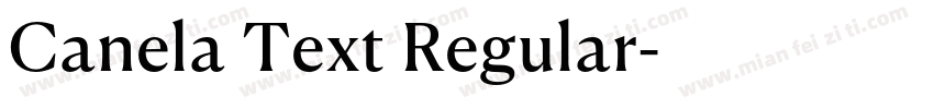 Canela Text Regular字体转换